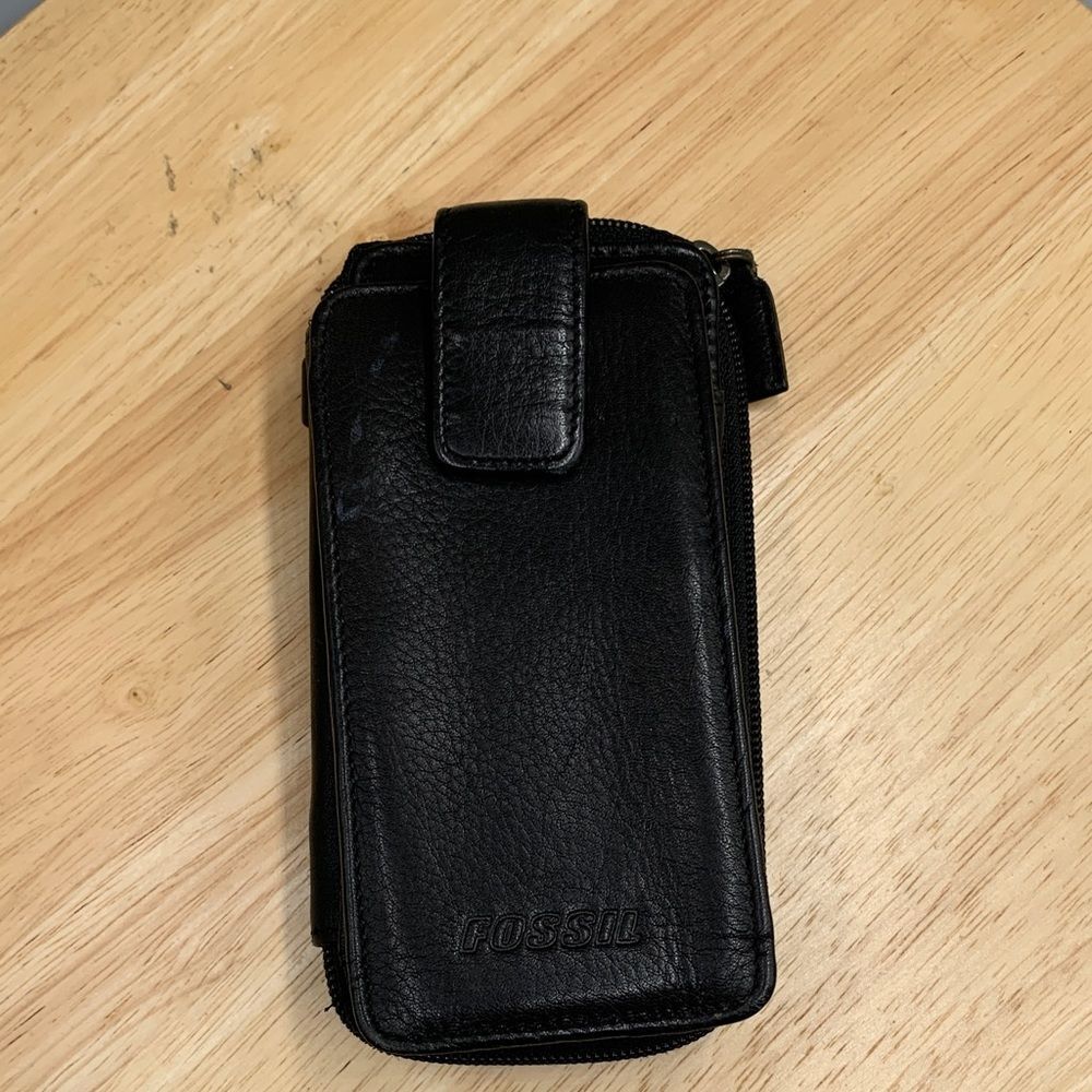 FOSSIL | NOKIA NEXTEL 90'S Y2K VTG CELLPHONE LEATHER CASE | BLACK